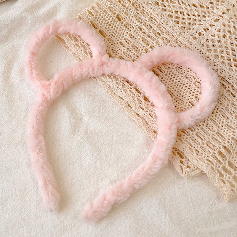 Băng Đô Cài Tóc Màu Hồng Thời Trang Hàn Quốc Xinh Xắn Cho Nữ