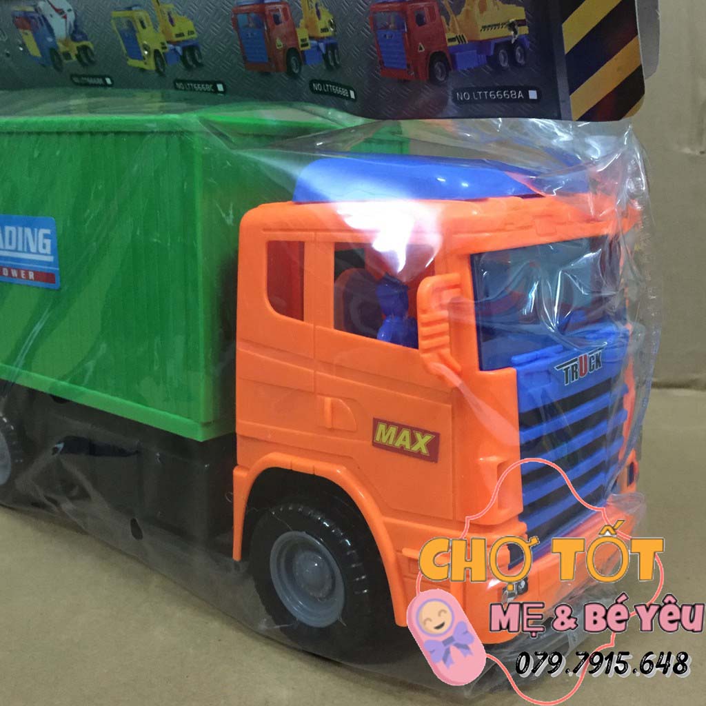 Đồ Chơi Xe Container Loại Lớn Bằng Nhựa Bánh Đà (HÀNG VIỆT NAM TO ĐẸP)