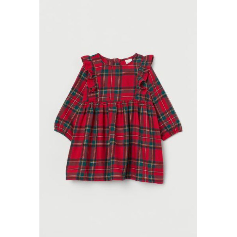 Váy thô dài tay H.M US A.uth size 6/9m đến 3/4y