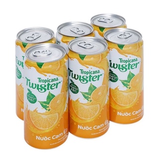 Lốc 6 Lon Nước Cam Ep Twister 320ml