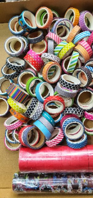 100g băng keo họa tiết washi tape mix họa tiết cute, vintage Buka dùng trang trí album sổ lưu niệm (ngẫu nhiên)