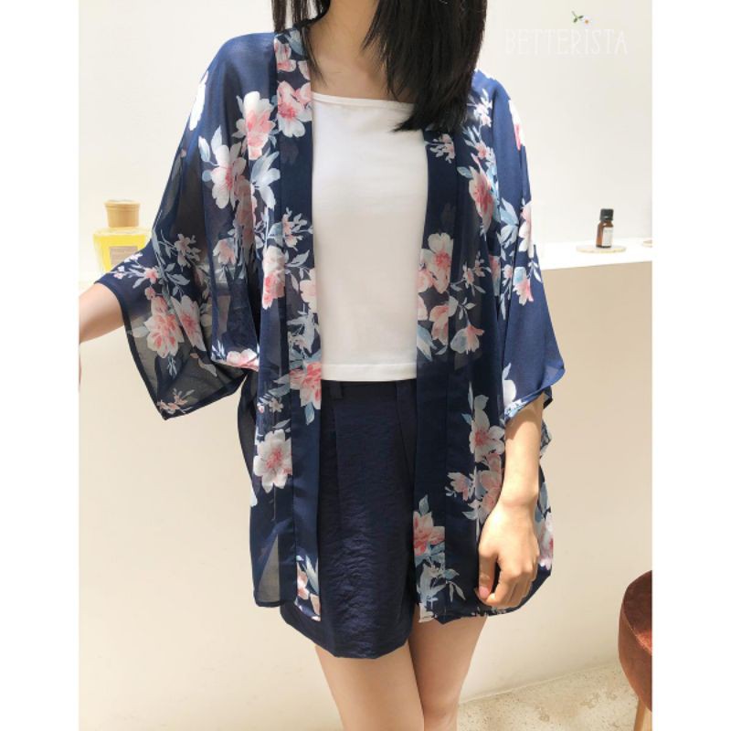 Kimono Navy Hoa
