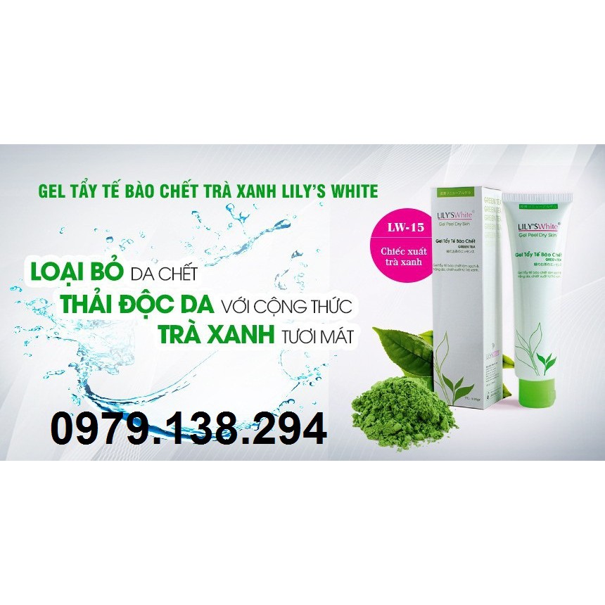 COMBO x 2 chai Gel tẩy tế bào chết Trà Xanh Lilys White