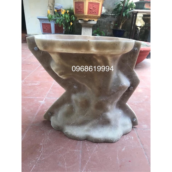 Khuôn đúc chân đôn giả gốc cao 48cm kèm chậu ovan 80 abs