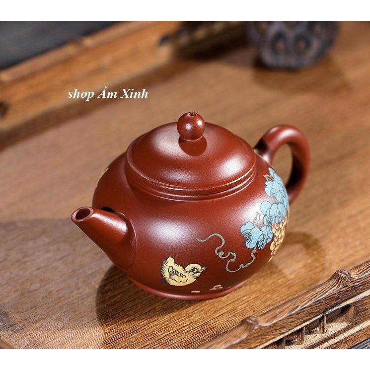 Ấm Tử Sa Nghi Hưng Thủy Bình 170 ml (Đại Hồng Bào, Lọc Tổ Ong)