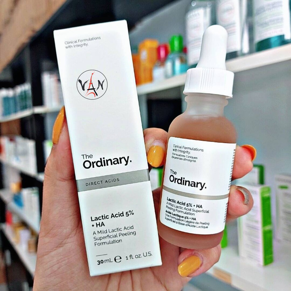 [Ordinary phiên bản Canada] Tinh chất tẩy tế bào chết the ordinary lactic acid 5% &amp; 10 % + ha 30ml sáng da, giảm thâm