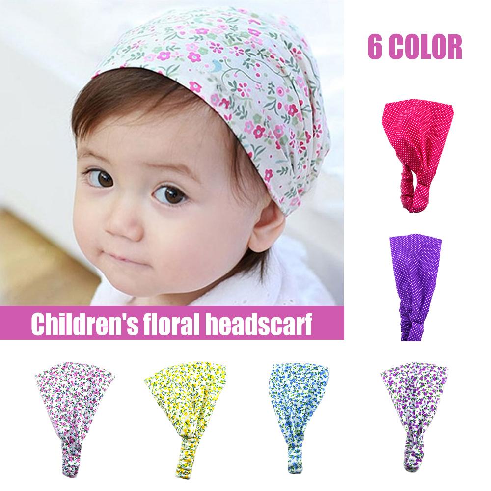 Khăn Turban Trùm Đầu Họa Tiết Chấm Bi Cho Bé Gái