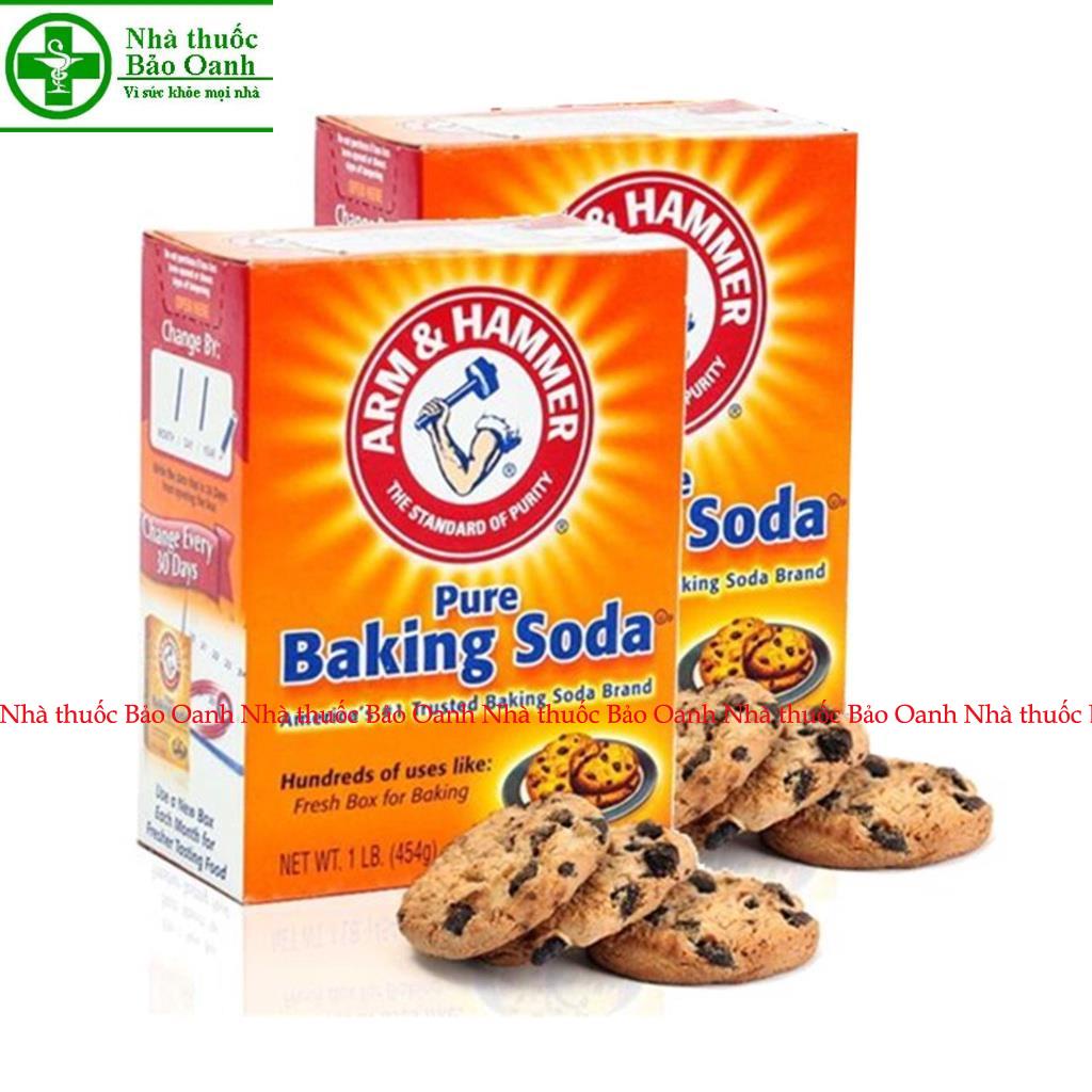 Bột Baking Soda đa công dụng cho mọi gia đình, muối nở, làm bánh, tẩy trắng - Hộp 454g