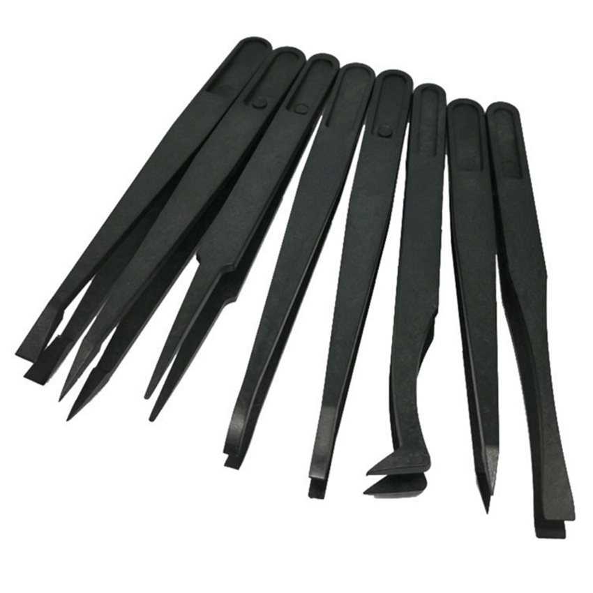 Set 8 nhíp sợi carbon nhựa chống tĩnh điện DIY