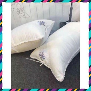 Gối Thơm Lavender Lông Vũ 💘FREESHIP💘 Ruột Gối Thơm Hương Hoa Ép Hơi (2 chiếc) - Gia Dụng Thông Minh