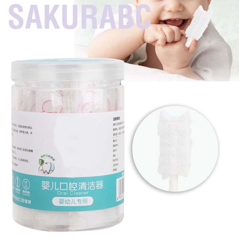 Sakurabc 30pcs Baby Oral Cleaner Tooth Tongue Brush Infant Dental Care Supplies