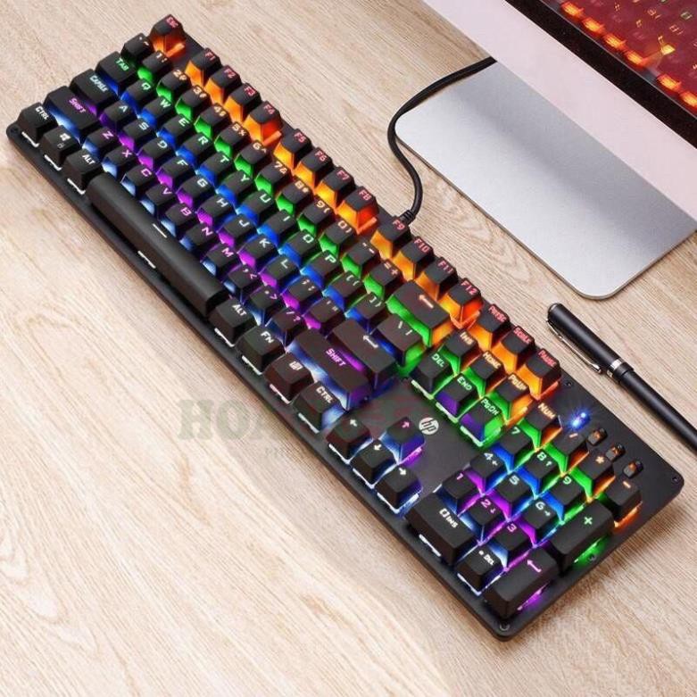 Bàn Phím Cơ HP GK100F Gaming Chuyên Game Chuẩn Xịn Full Box 100% Blue Switch - Phụ Kiện Hoàng Long
