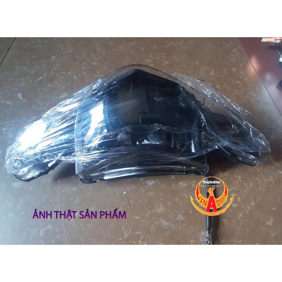 Pha led 2 tầng sirius MÀU ĐEN KHÓI-Tặng kèm xi nhan