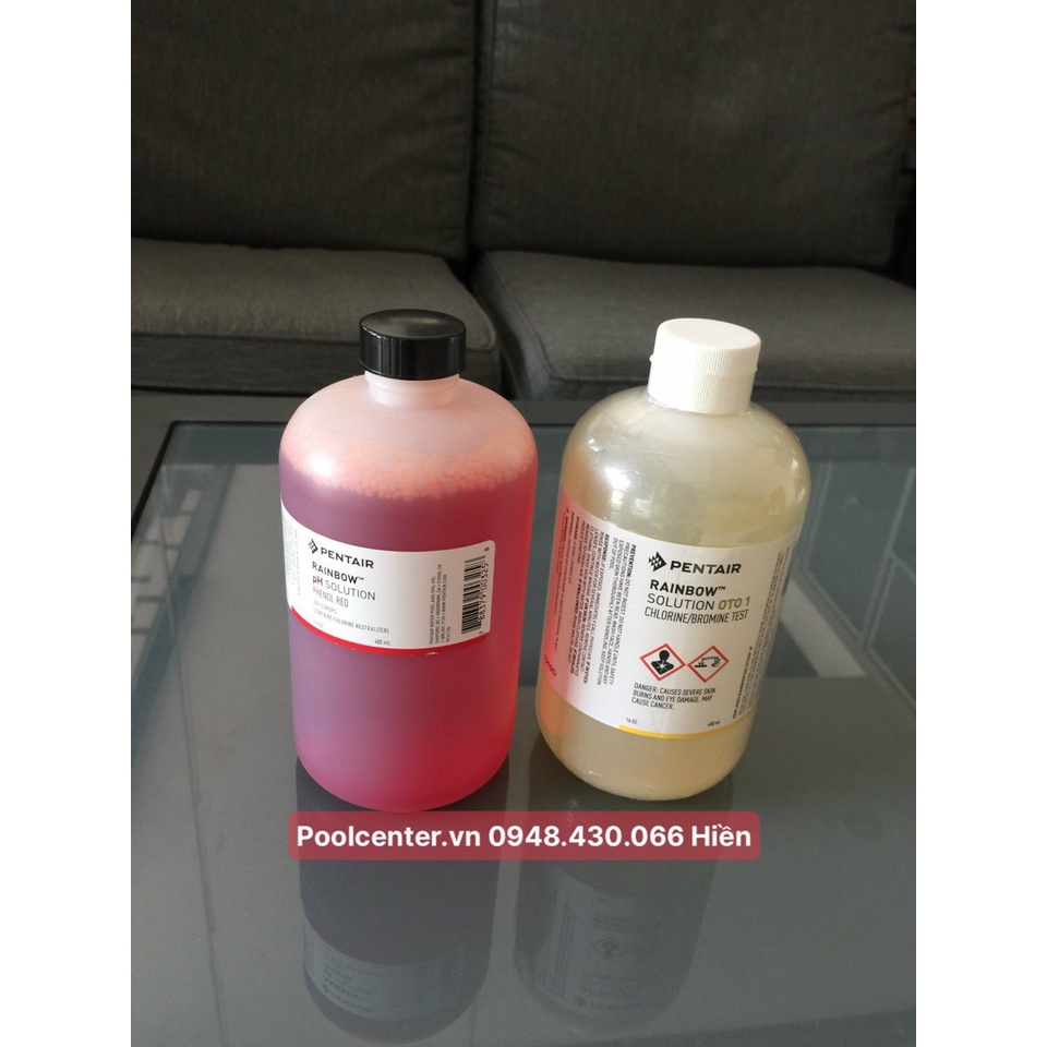 Test nước Pentair Rainbow Solution Phenol  Chlorine Test 480ml