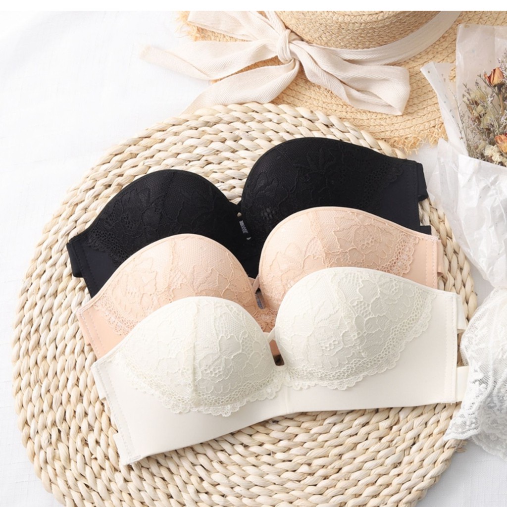 Áo ngực ⚜️FREESHIP⚜️ áo lót ren nâng ngực 2cm phối ren gợi cảm AQ05