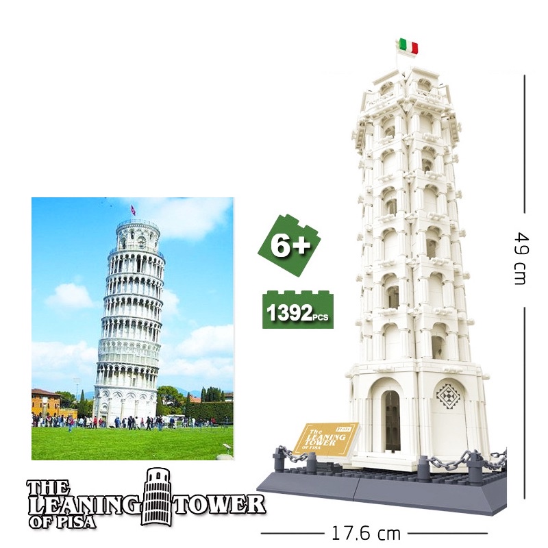 Lego Architecture - Wange 5214 ( Xếp Hình Kiến Trúc Tháp Nghiêng Pisa Ý )