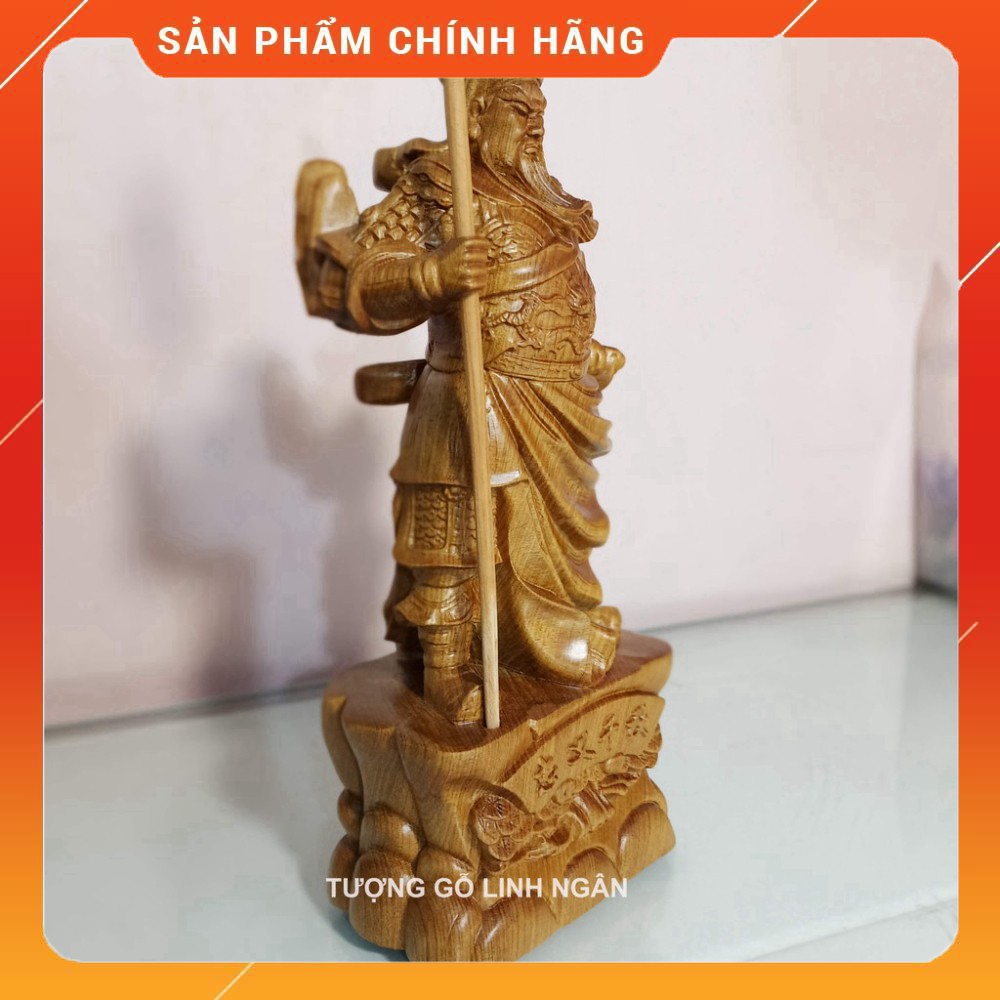 Tượng quan công gỗ bách xanh cao 20