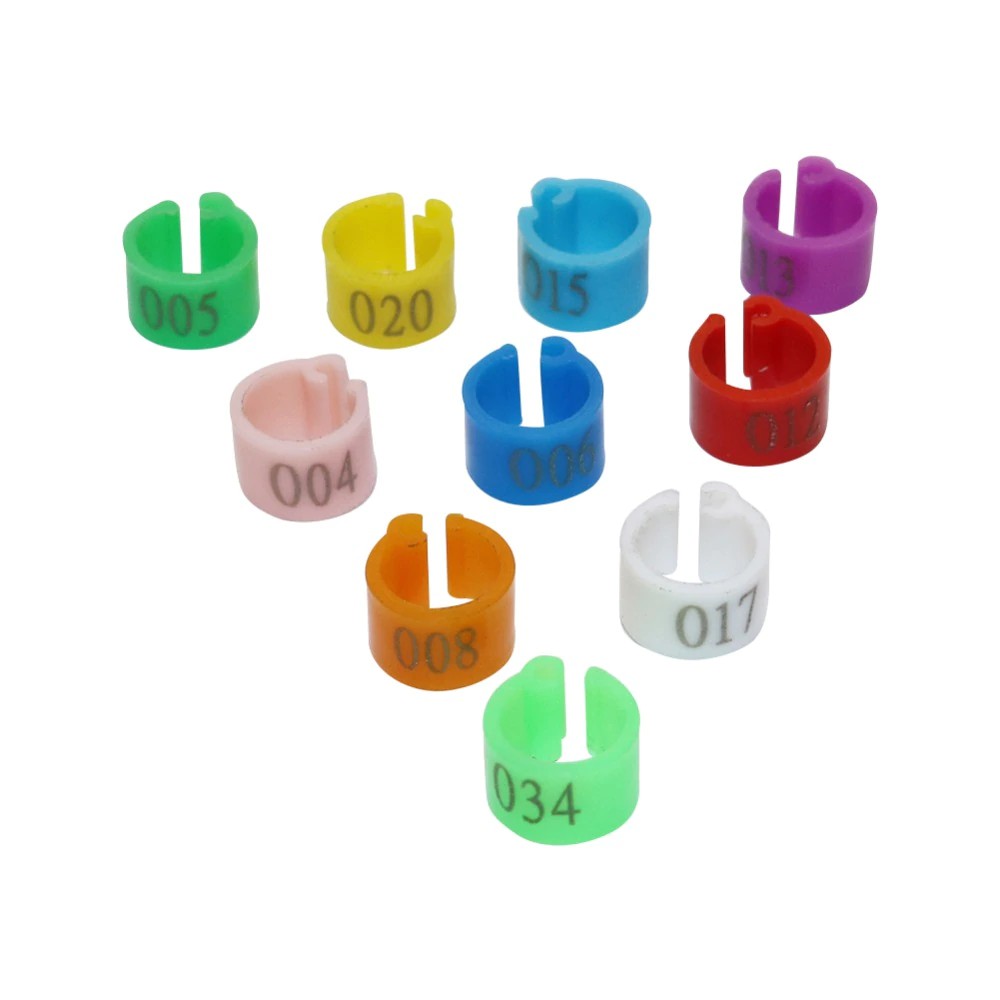 Set 100 vòng đánh số 001-100 cho chim cảnh