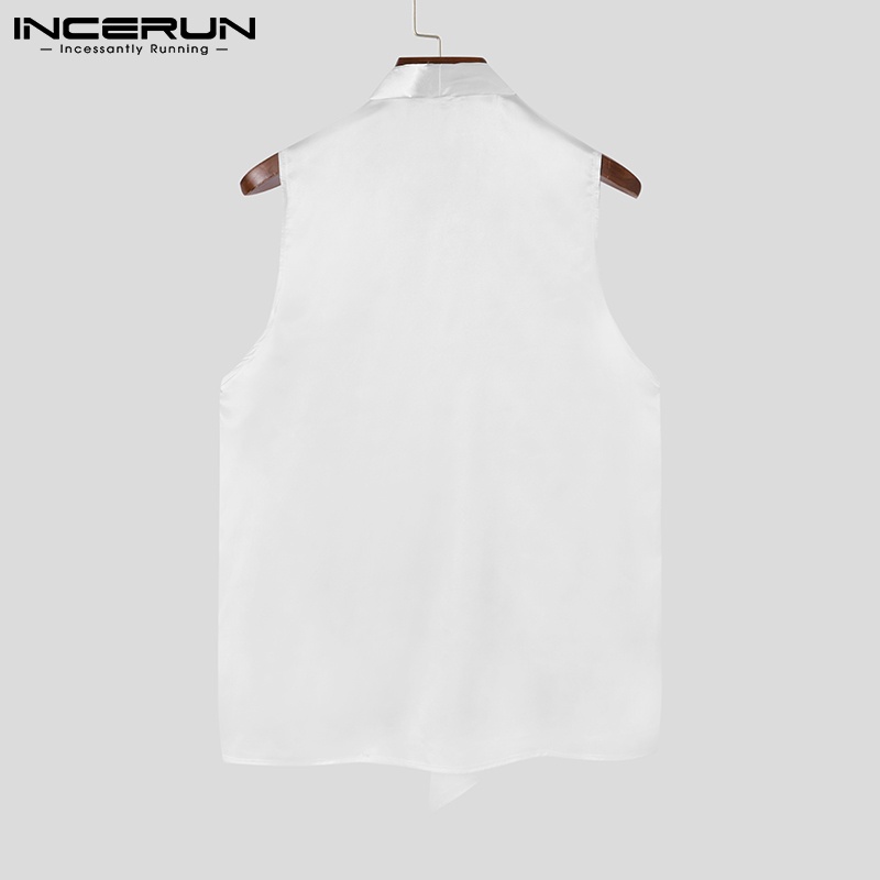 Áo sơ mi INCERUN không tay thời trang mùa hè cho nam