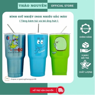 CỐC GIỮ NHIỆT - BÌNH GIỮ NHIỆT INOX THÁI LAN ( tặng kèm túi và bộ ống hút)