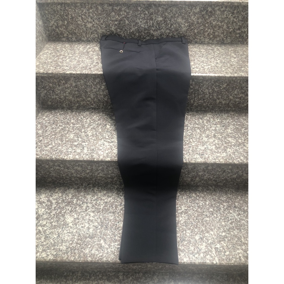 Quần Tây Nam Màu Đen Ống Côn Vải Dãn