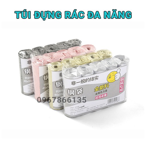 Túi đựng rác cuộn đa năng tự phân hủy tự tiêu 1 gói 5 cuộn 100 túi