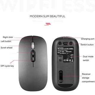 Bluetooth Mouse Super Ultra Mini 5.0 Dual-Mode Ultra-Thin Wireless Charging Mouse