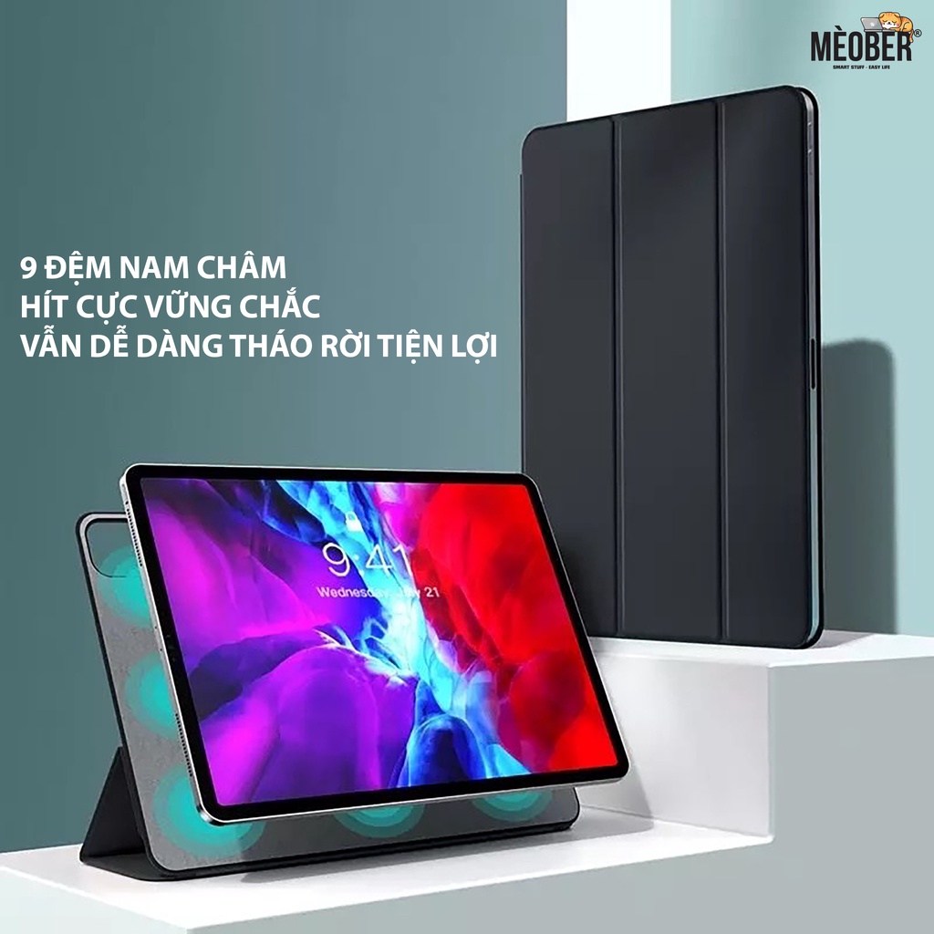 Bao da i pad nam châm tháo rời cho Pro 11, Air 4, 12.9 inch, mini 6 - Case i pad 3 mảnh hít nam châm