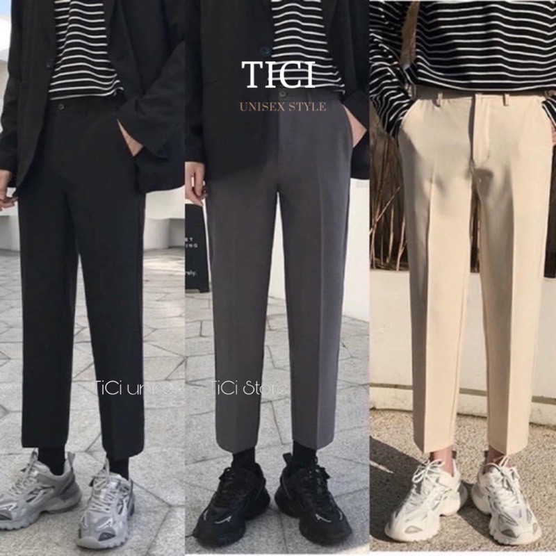 Quần Tây Baggy màu BE/TRẮNG/ĐEN/Xám Ống Suông Hàn Quốc ❤️[FREESHIP] | BigBuy360 - bigbuy360.vn
