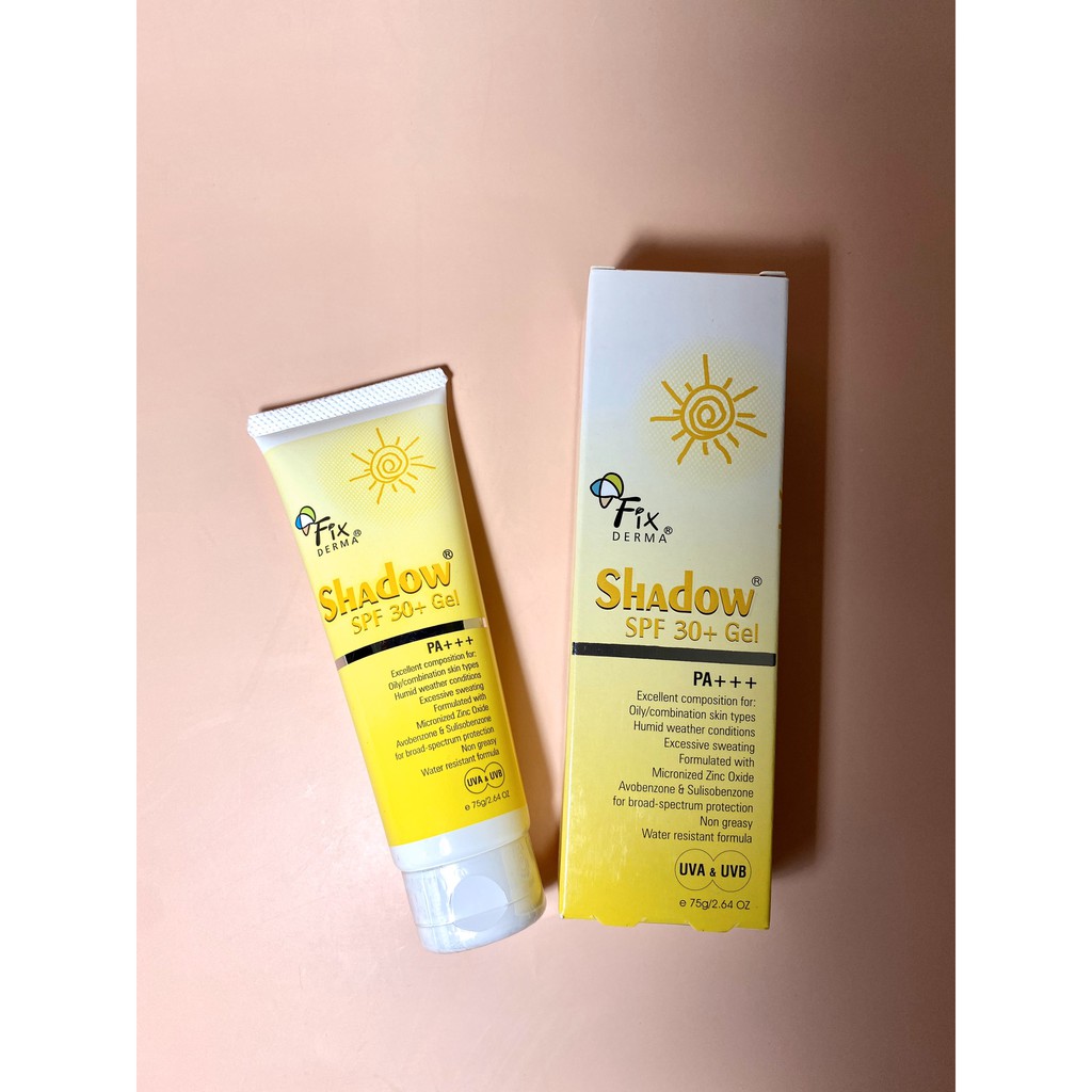 Kem Chống Nắng Shadow SPF 50+ cream (75g) - Fixderma Shadow SPF 30+ (75g) gel