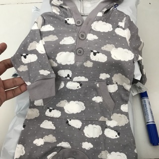 Body cotton dài có nón hàng Old navy