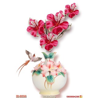 TRANH DÁN TƯỜNG 3D BÌNH HOA, LỌ HOA NHIỀU MẪU