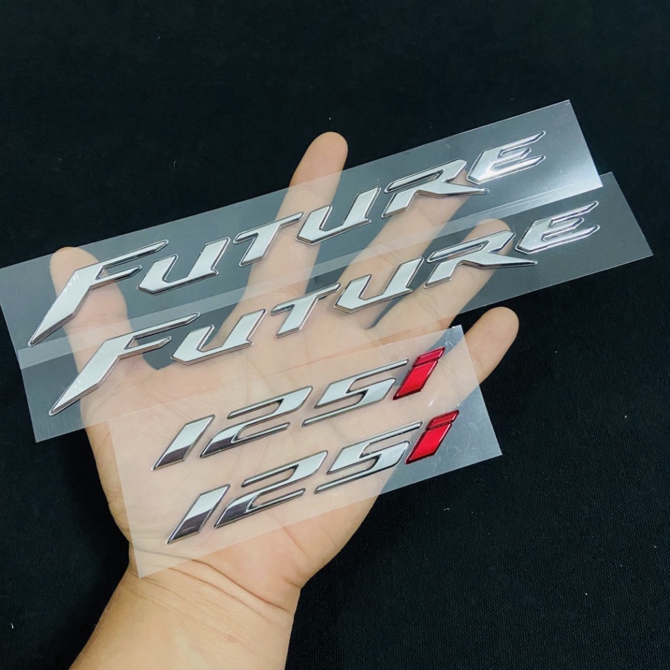 Tem chữ nổi Future 125, Future Led chất liệu nhựa cứng xi bóng cao cấp