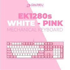 Bàn phím cơ DareU EK1280S Pink White