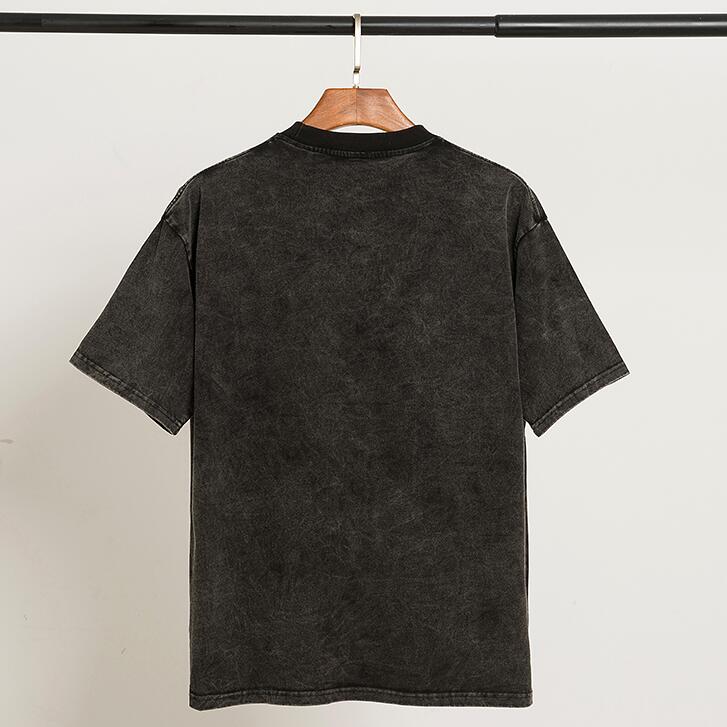 Áo Thun Ngắn Tay Thêu Chữ Thời Trang Cho Unisex