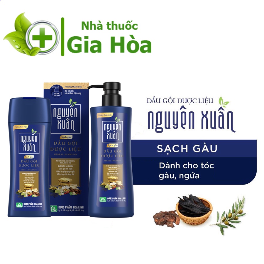 Dầu gội Nguyên Xuân sạch gàu (Màu xanh dương - Mới) - Phù Hợp cho tóc nhiều gàu và ngứa