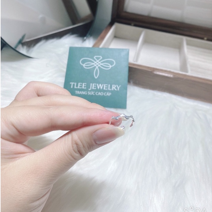 Nhẫn bạc nữ TLEE ngón út lá nguyệt quế TleeJewelry A0329