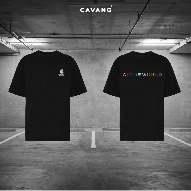 Áo thun DUCK - ASTROWORLD Tee - Black - Unisex