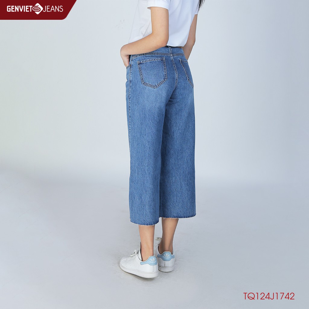 Quần Dài Jeans Nữ Ống Suông Genviet TQ124J1742