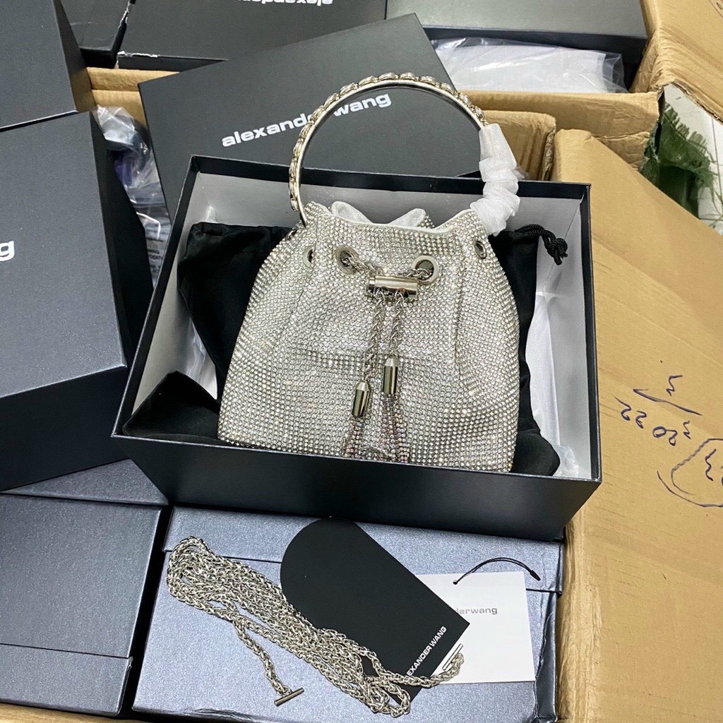 Túi Rút Đá Cầm Tay Đeo Chéo Đeo Vai Sáng Lấp Lánh Hottrent Hàng Loại 1 có Hộp MSP335