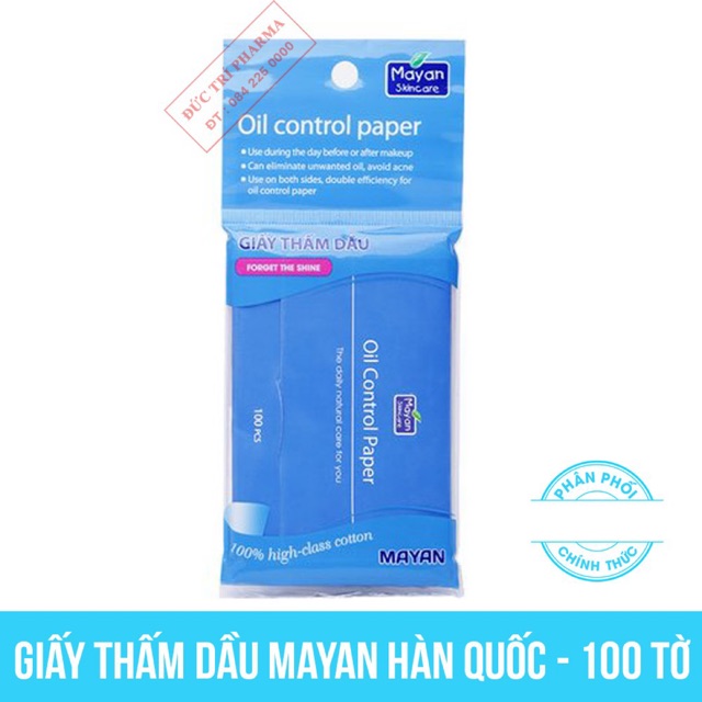 Giấy Thấm Dầu Mayan Oil Control Paper Hàn Quốc 100 tờ