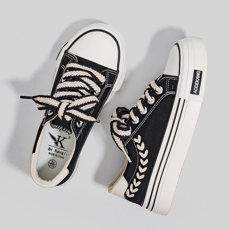 Qiaoyiluo Giày Thể Thao canvas Đế Dày Thời Trang Mùa Hè Cho Nữ