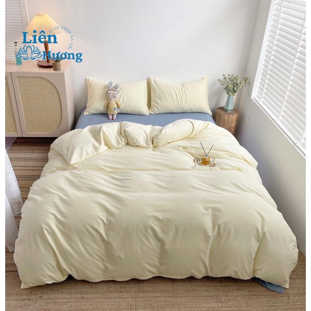 Bộ chăn ga gối cotton tici notang nhập khẩu, bộ 4 món kèm vỏ chăn ga vỏ gối sẵn đủ kích thước