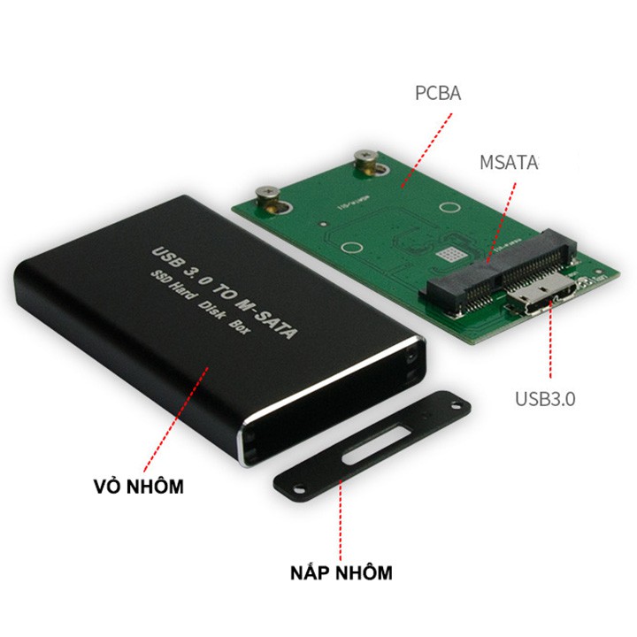 Box SSD mSATA USB3.0 - BX41 BX03