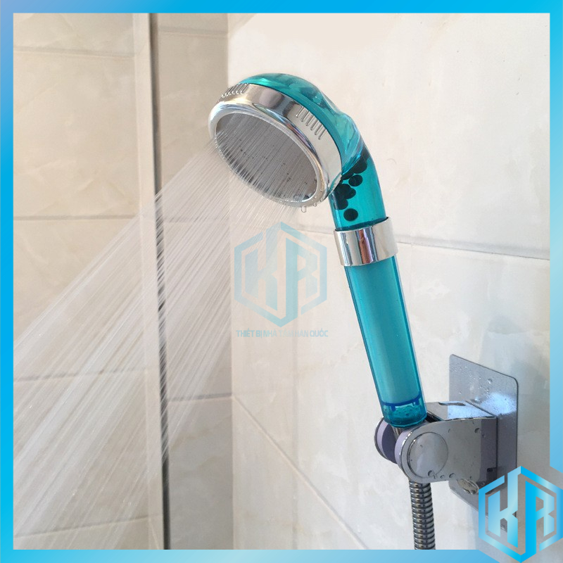 Tay sen tăng áp siêu bền Size To màu xanh dương có hạt Nano lọc nước, tặng kèm dây cấp nước inox - QM020