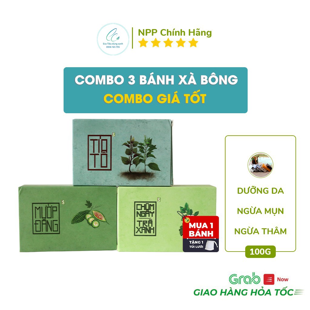 [Mã BMBAU50 giảm 7% tối đa 50K đơn 99K] Combo 4 xà bông thảo dược tự nhiên Sinh Dược 100g