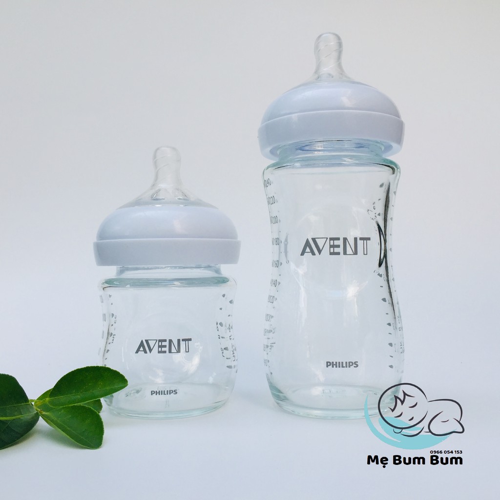 Bình Sữa Thủy Tinh Avent Natural 120-240 ml [Sản xuất tại Pháp]