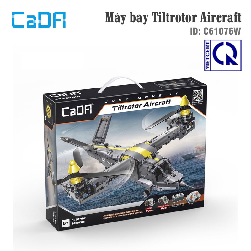 Đồ chơi lắp ráp máy bay trực thăng-Lego lắp ghép mô hình máy bay V22 Osprey điều khiển từ xa -Bảo hành 12 tháng