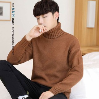 áo len cổ lọ cotton dày