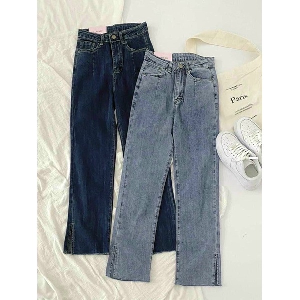 QUẦN JEAN SUÔNG XẺ VẠT 2M CHO NỮ